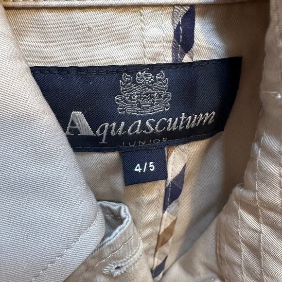 Aquascutum Junior Trench Coat sz 4/5 - Picture 9 of 13